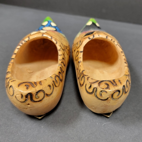 Handpainted Wood Clogs Dutch Holland - Picture 5 of 8